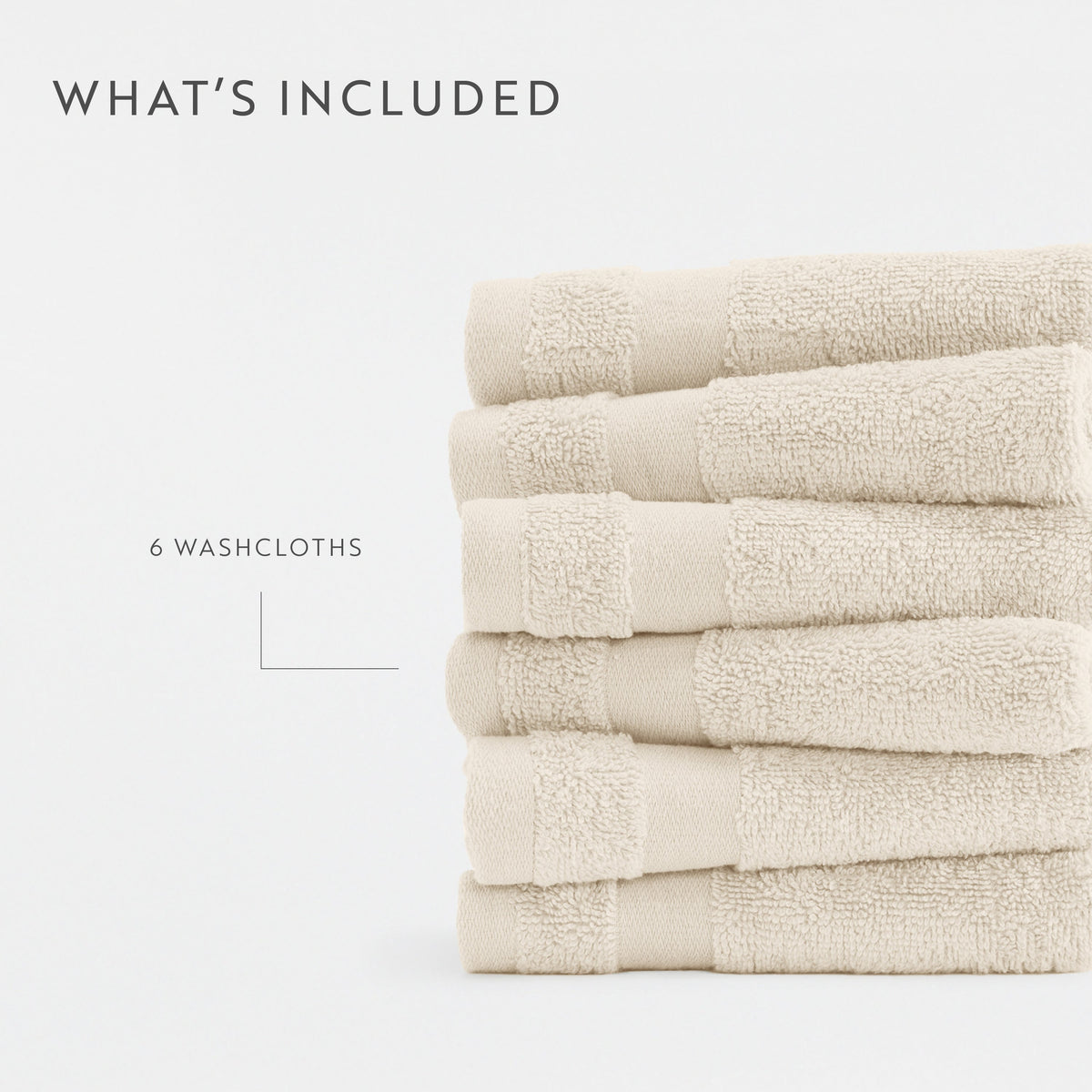 Ultra Soft 100% Cotton 6-Piece Washcloth Set