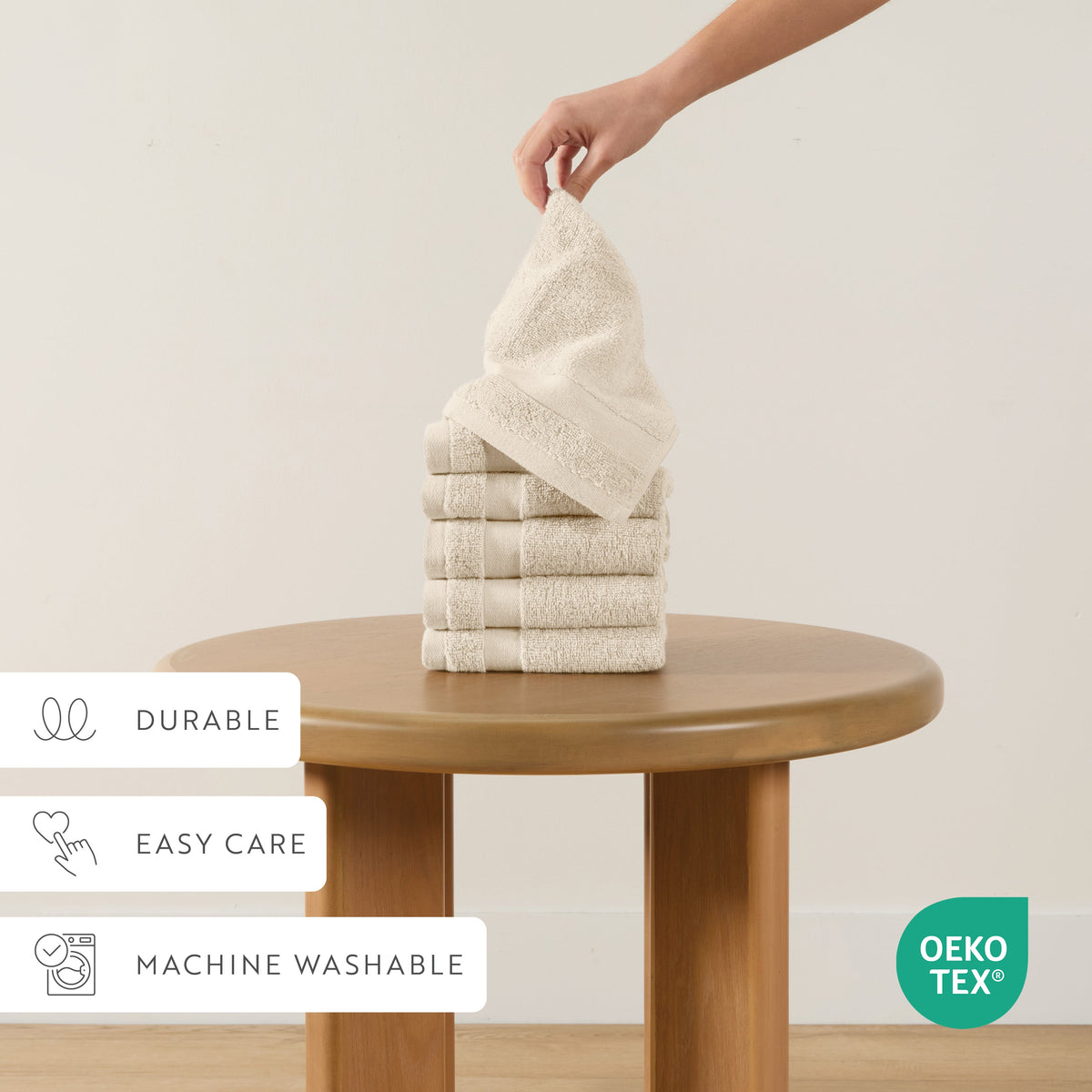 Ultra Soft 100% Cotton 6-Piece Washcloth Set