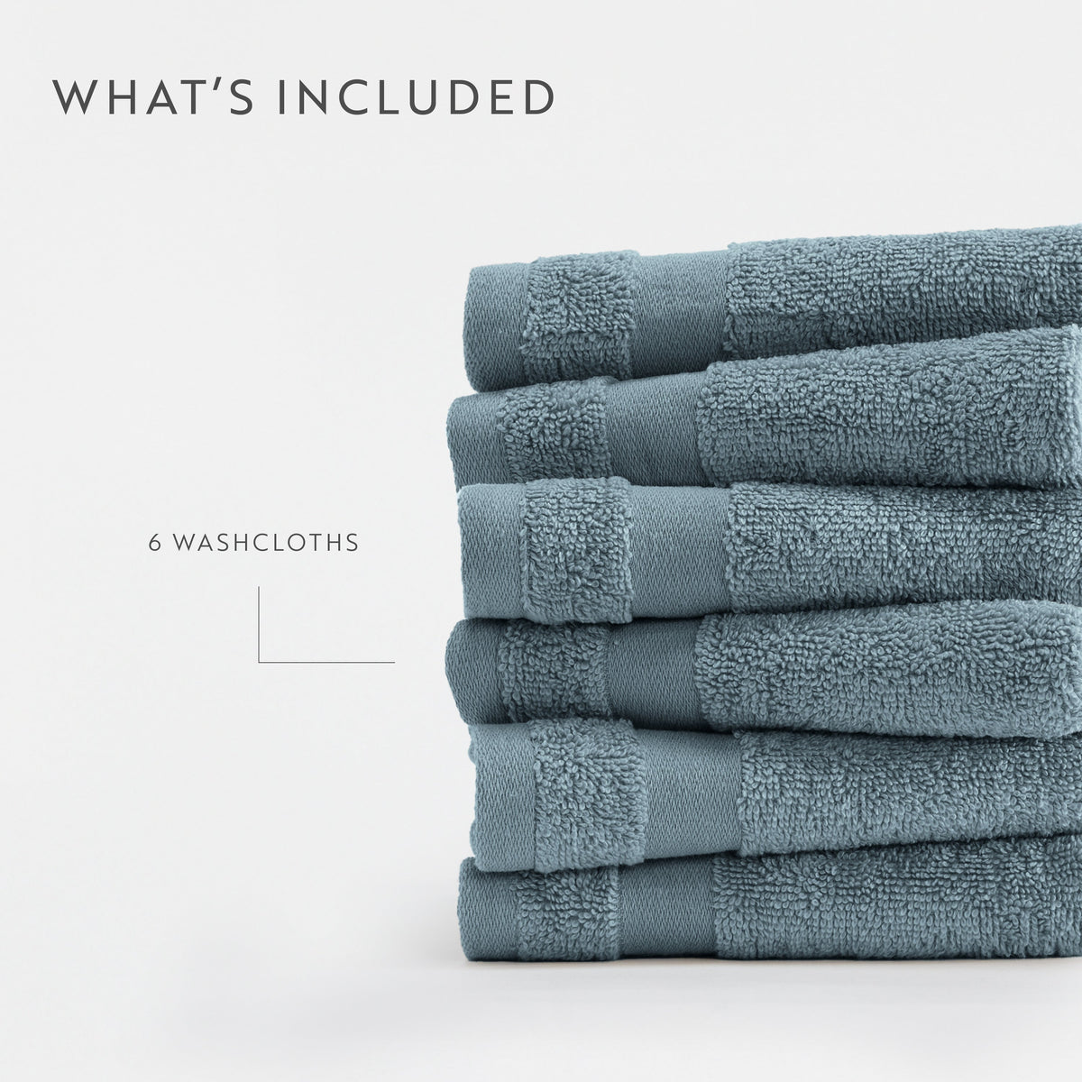 Ultra Soft 100% Cotton 6-Piece Washcloth Set