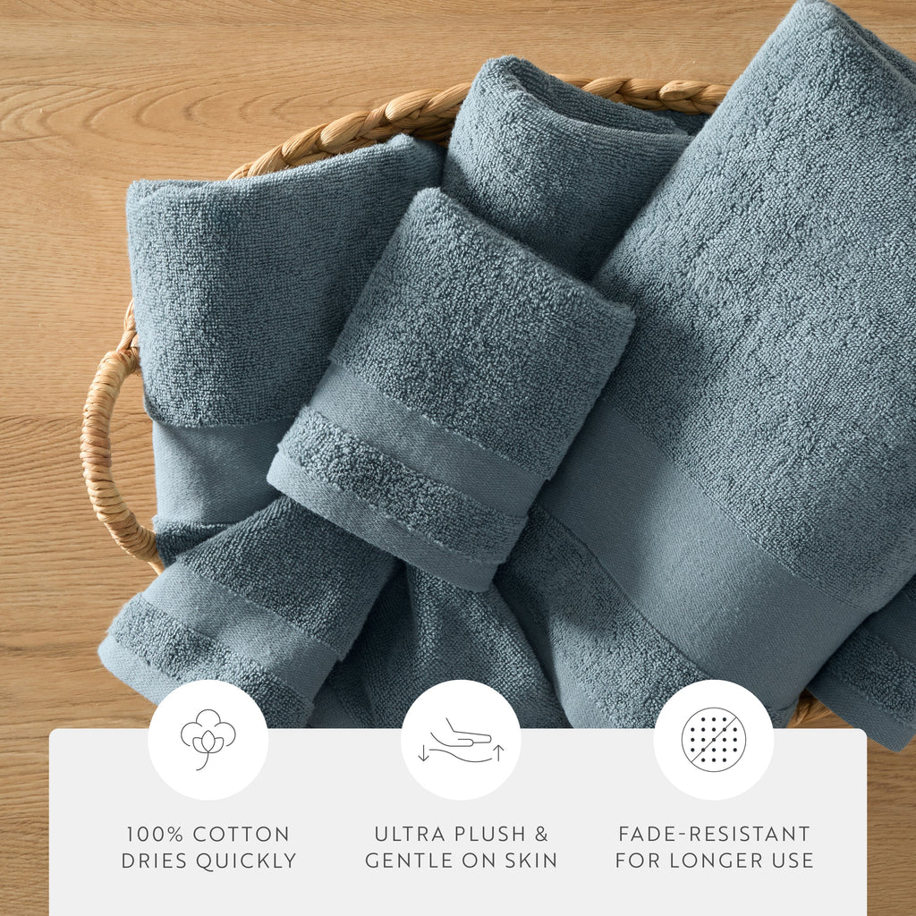 Ultra Soft 100% Cotton 6-Piece Washcloth Set