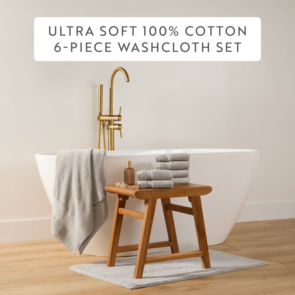Ultra Soft 100% Cotton 6-Piece Washcloth Set