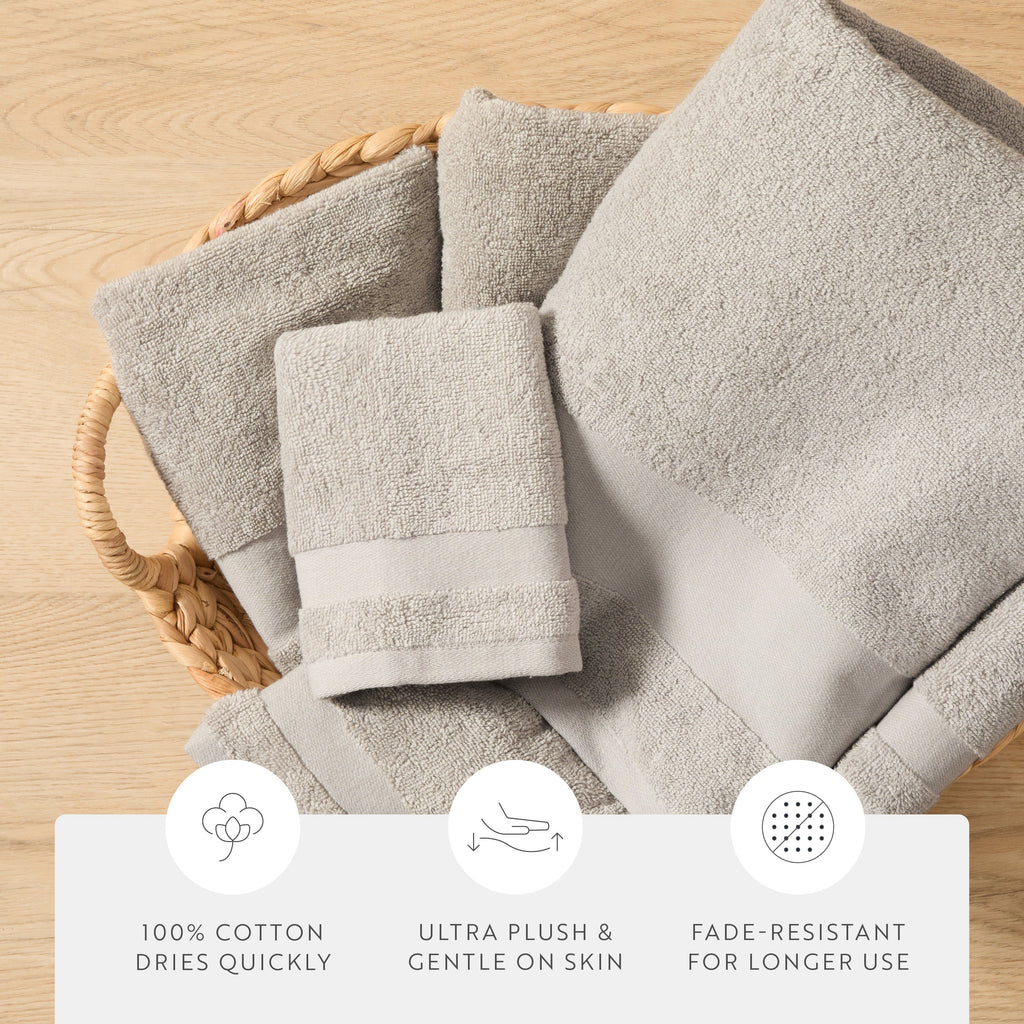 Ultra Soft 100% Cotton 6-Piece Washcloth Set