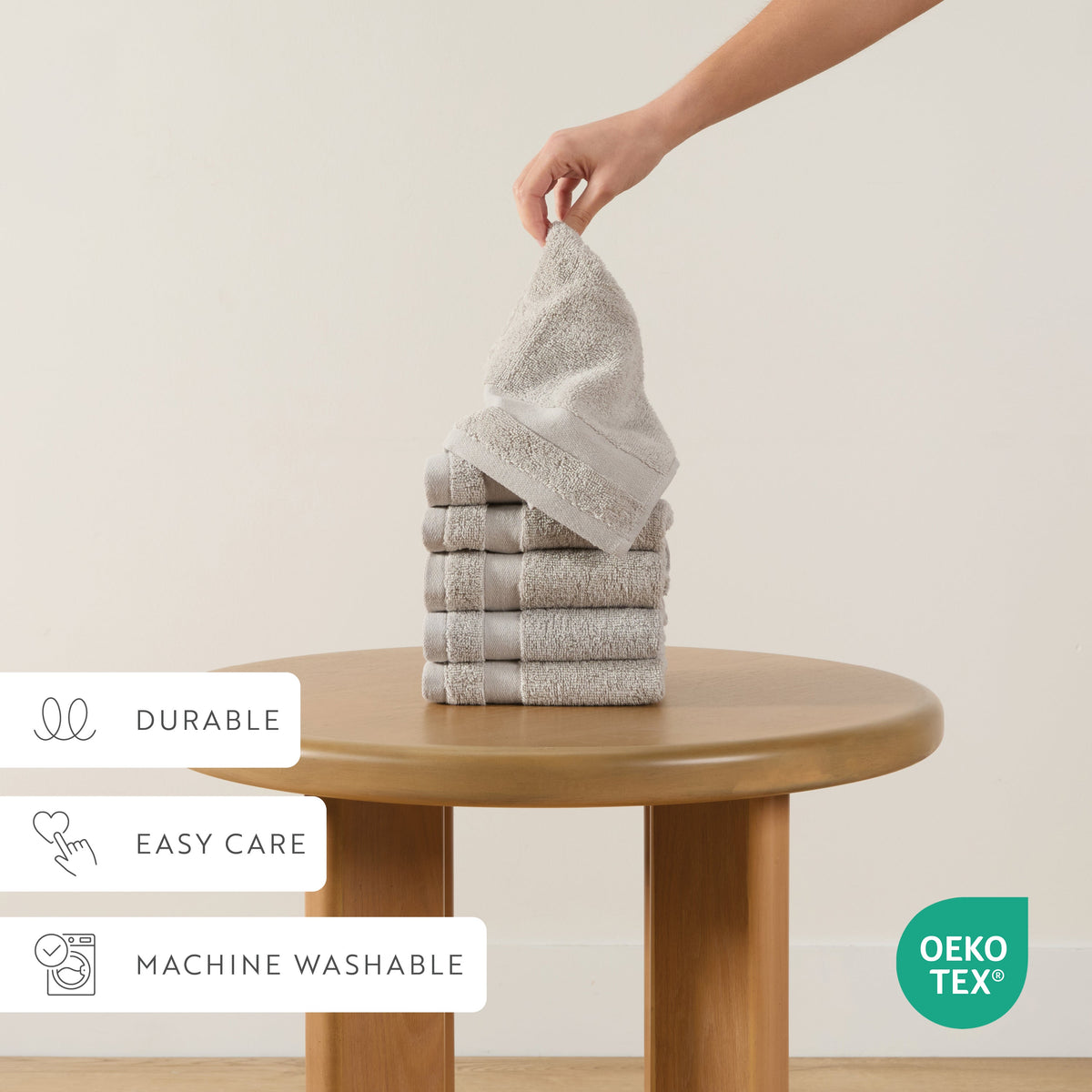 Ultra Soft 100% Cotton 6-Piece Washcloth Set