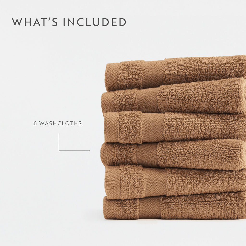 Ultra Soft 100% Cotton 6-Piece Washcloth Set