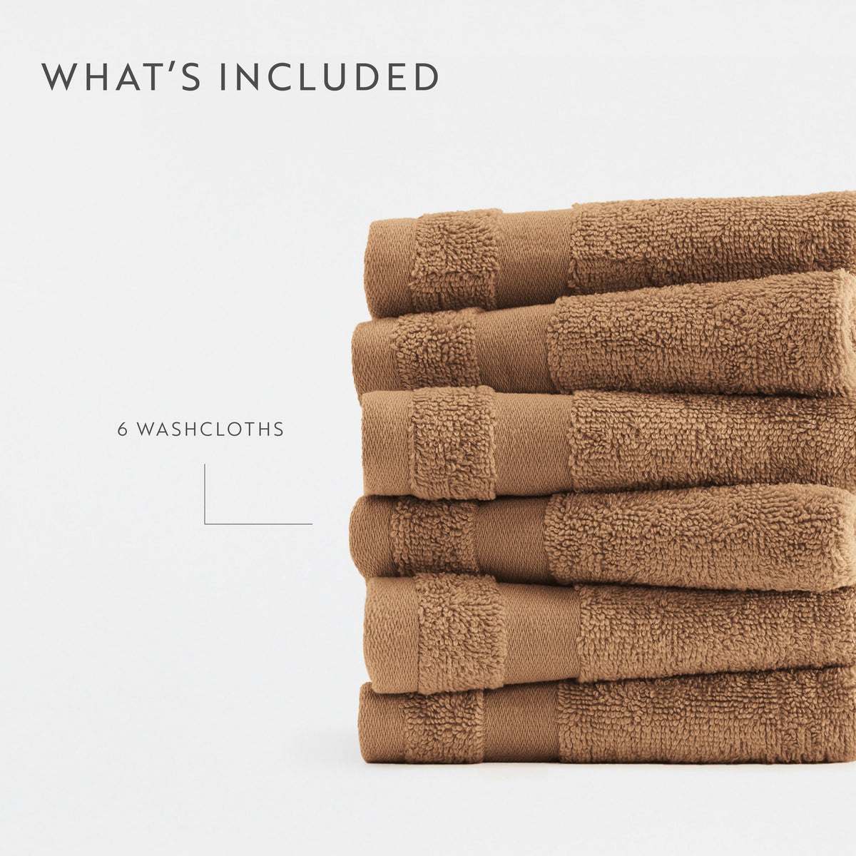 Ultra Soft 100% Cotton 6-Piece Washcloth Set