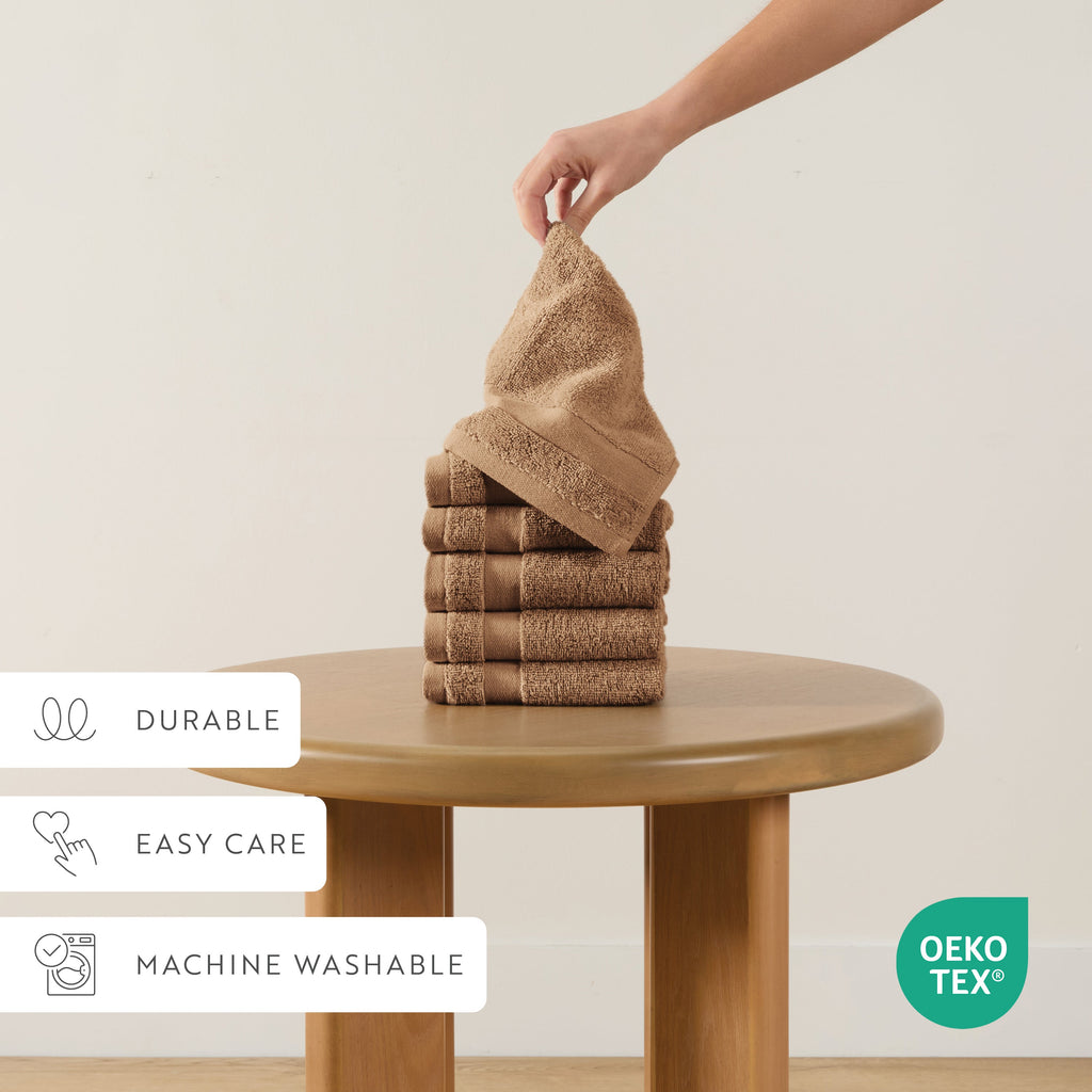Ultra Soft 100% Cotton 6-Piece Washcloth Set