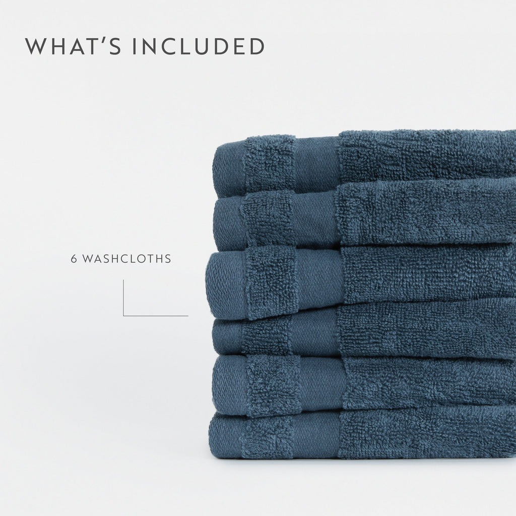 Ultra Soft 100% Cotton 6-Piece Washcloth Set