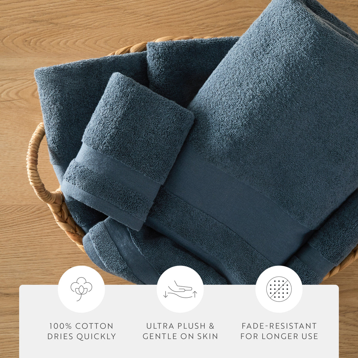 Ultra Soft 100% Cotton 6-Piece Washcloth Set