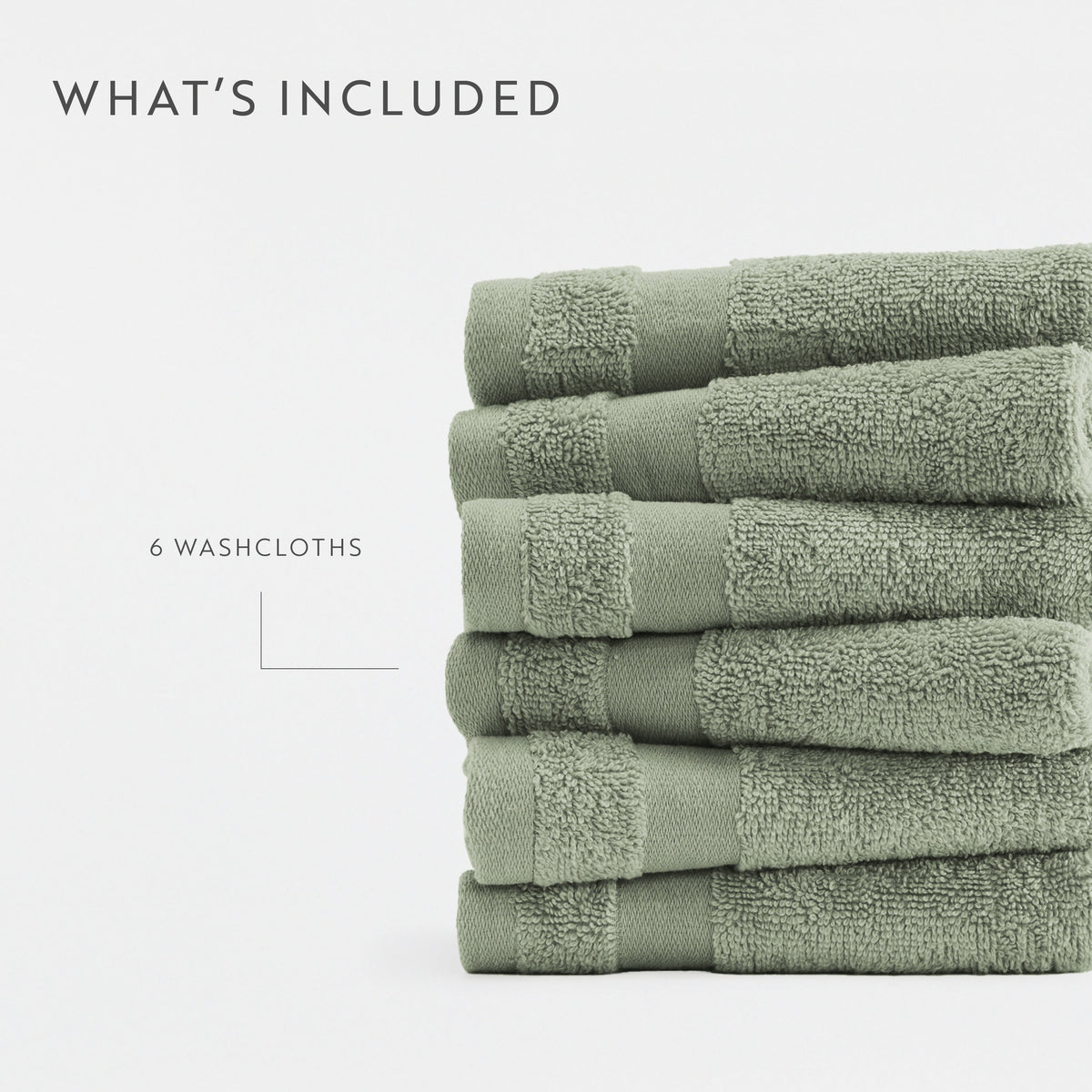 Ultra Soft 100% Cotton 6-Piece Washcloth Set