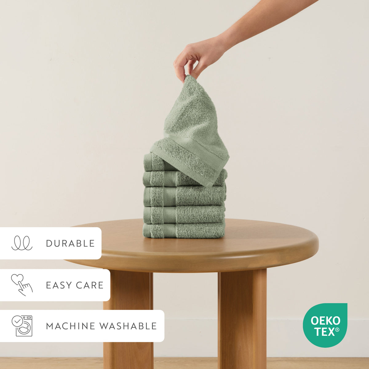 Ultra Soft 100% Cotton 6-Piece Washcloth Set