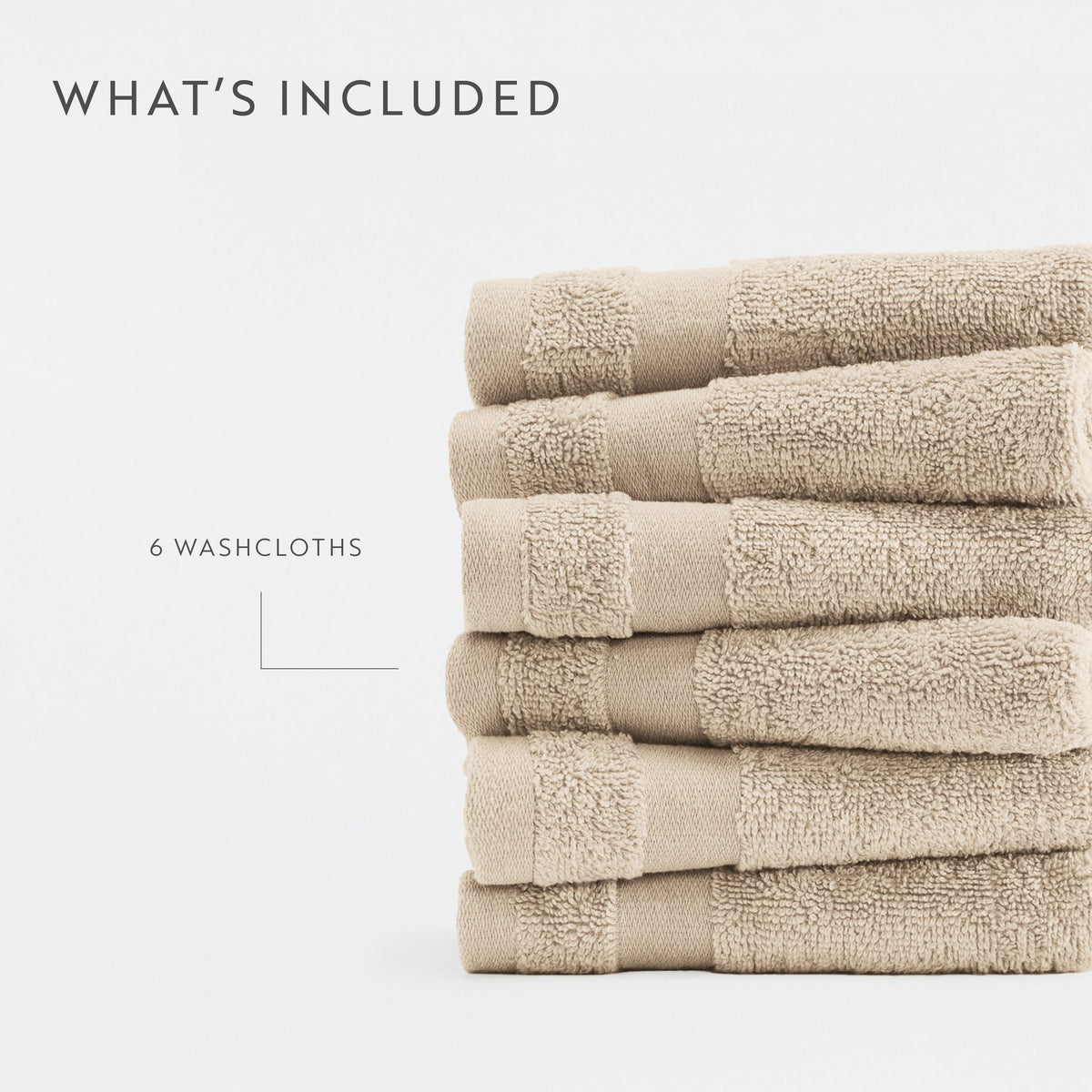 Ultra Soft 100% Cotton 6-Piece Washcloth Set