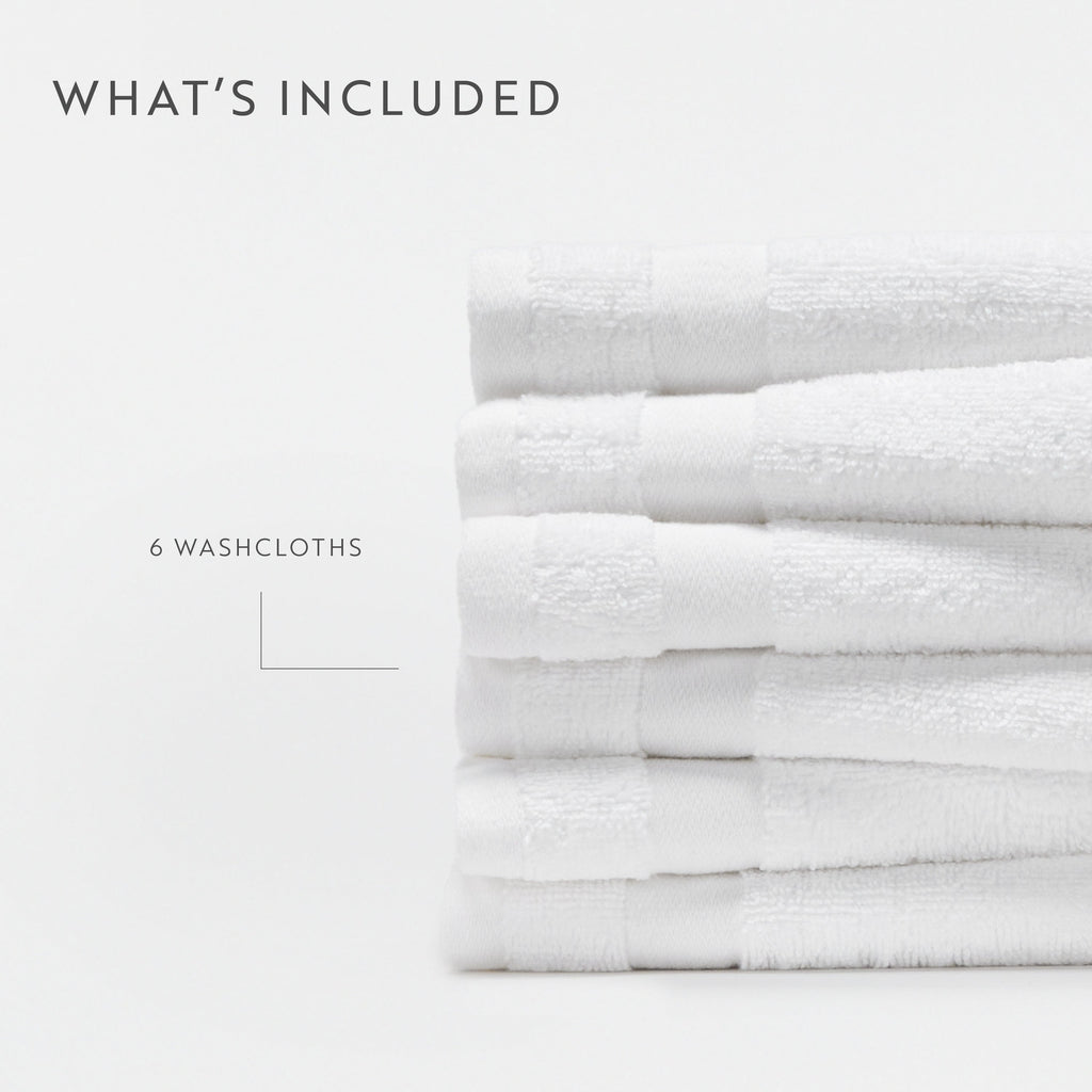Ultra Soft 100% Cotton 6-Piece Washcloth Set