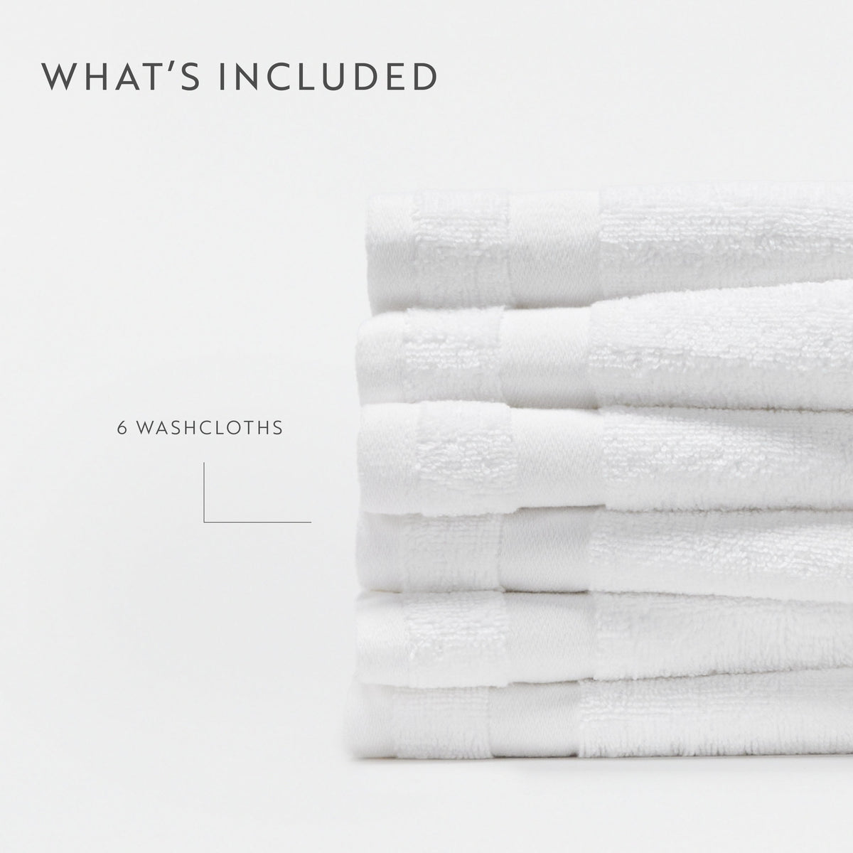 Ultra Soft 100% Cotton 6-Piece Washcloth Set