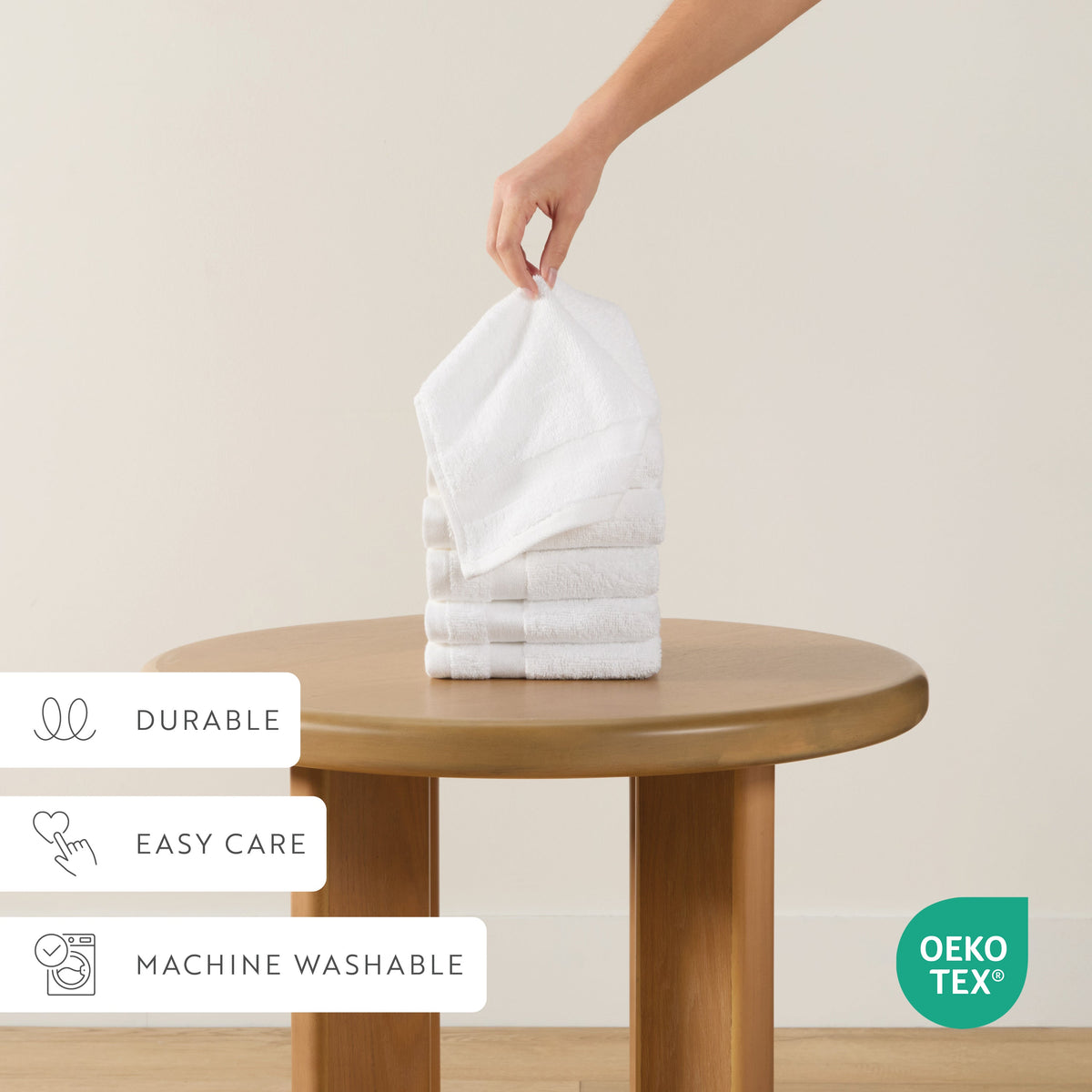 Ultra Soft 100% Cotton 6-Piece Washcloth Set